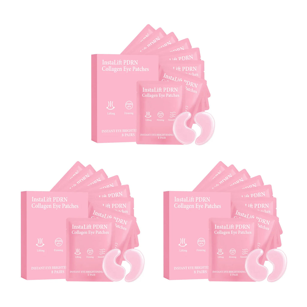 Instalift PDRN Collagen Eye Patches anti Dark Circles Eye Bags anti Wrinkles Hydrogel under Eye Mask with Niacinamide & Caffeine